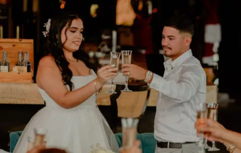 Jesús Abdiel, hijo de Abdiel Núñez, se casó con su novia Valery