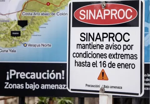 Sinaproc emite alerta por fuertes vientos y oleajes en el Caribe panameño