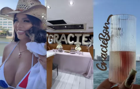 Gracie Bon celebró su cumpleaños a bordo de un yate