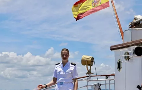 La princesa Leonor arriba a Salvador de Bahía en la primera escala en América del buque 'Elcano'