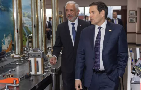 Marco Rubio realizó un recorrido por las esclusas de Miraflores