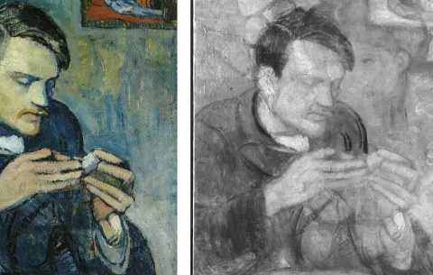 Descubren un retrato inédito de Picasso oculto bajo una de sus pinturas del periodo Azul