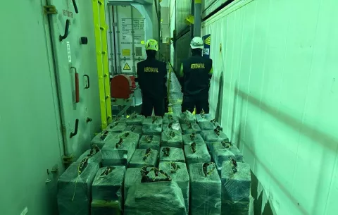 Incautan millonario cargamento de droga en cinco contenedores en un puerto colonense