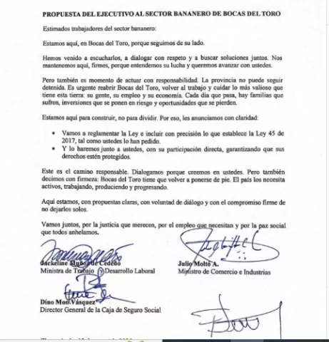 Gobierno propone reglamentar ley de pensión a trabajadores bananeros