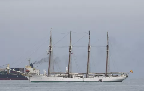 La princesa Leonor llegó a Panamá a bordo del buque escuela Juan Sebastián Elcano