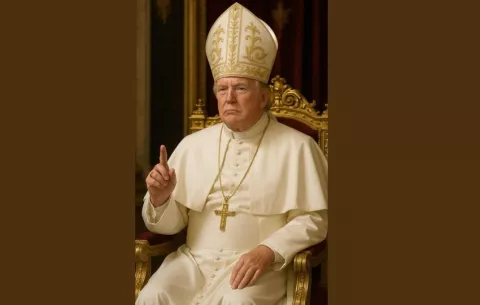 Conferencia católica en EE.UU. acusa a Trump de burlarse de la fe por foto vestido de papa