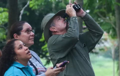 Juan Carlos Navarro participó en la jornada de observación de aves
