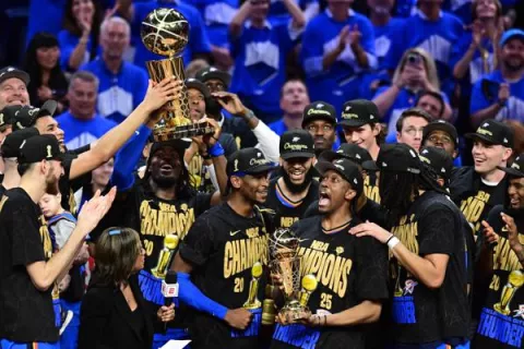 Thunder celebra su título en la NBA