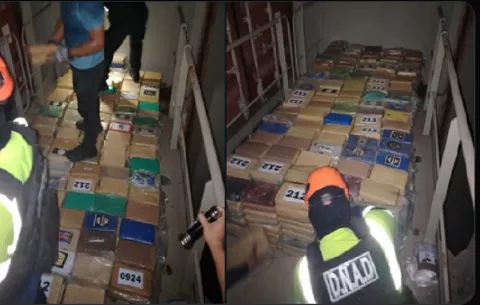 Incautan más de 1,800 paquetes de sustancias ilícitas en un buque atracado en Colón