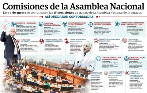 [Infografía] Así están conformadas las comisiones de trabajo de la Asamblea Nacional