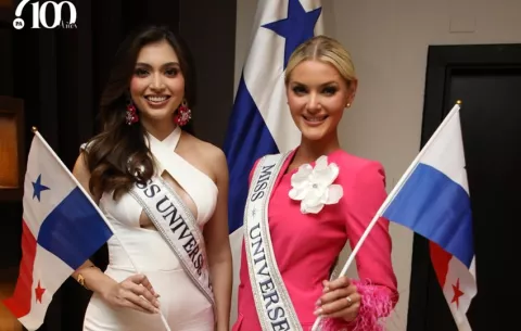 Victoria Kjaer, Miss Universo 2024, arribó a Panamá