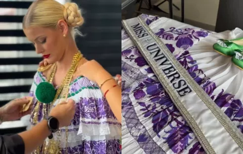 Victoria Kjær, Miss Universo 2024, deslumbra con la pollera