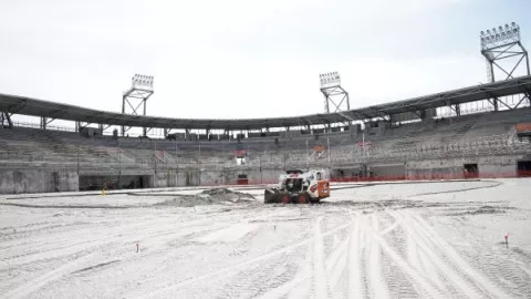 Estadio Roberto Mariano Bula tiene  un 70% de avance 