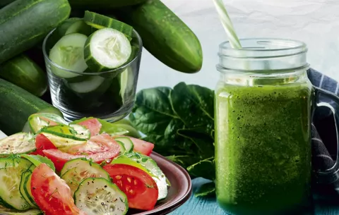 Pepino, de la salsa Tzatziki a jugos verdes