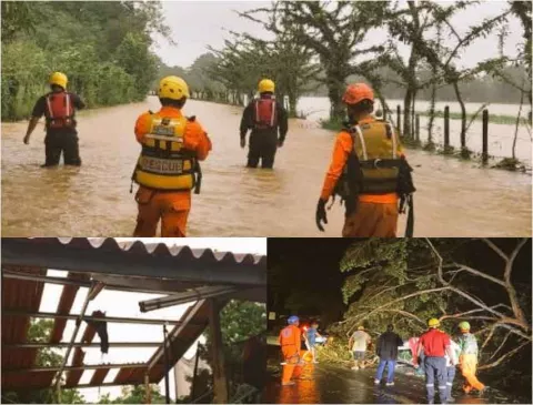 Sinaproc atiende 15 reportes de incidentes por lluvias registradas en Colón, Chiriquí, Veraguas y Los Santos