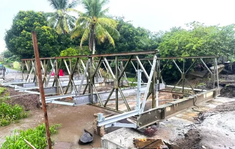Construcción del puente vehicular en La Primavera de Chepo registra un avance del 90% 