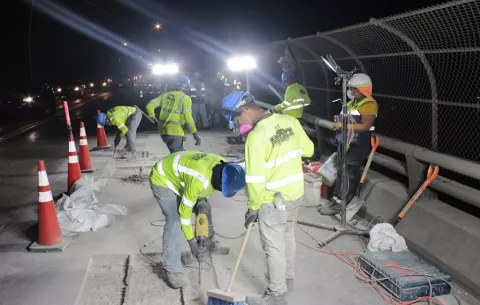 Trabajos de rehabilitación del Puente de las Américas registran un avance físico global del 89.5 %