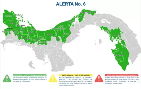 Sinaproc reduce niveles de alerta en varias provincias ante mejora de condiciones climáticas