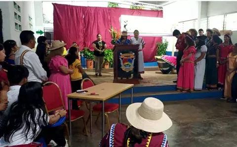 Celebran el valor cultural de la nagua en acto escolar en La Mesa