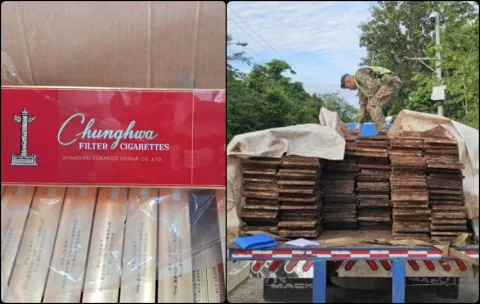 ¡Golpe al contrabando! Sacan de circulación 900 cajas de cigarrillos y madera