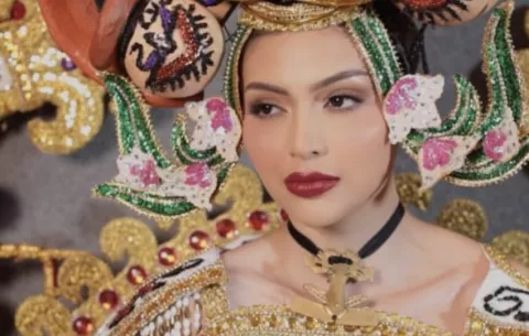 Mirna Caballini brilló en la competencia de traje nacional de Miss Universo 2025