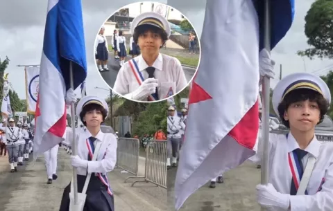 ¡Ahora sí! Rosanel Quiroga lleva la bandera en desfile y recibe beca universitaria tras 'error' del 3 y 4