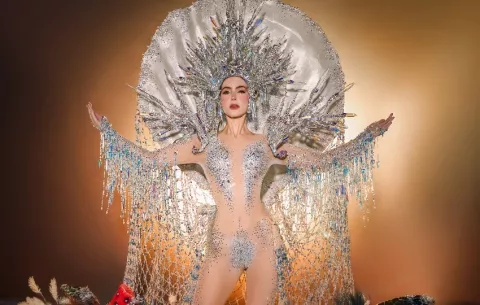 Royer Pérez confeccionó el traje nacional de Miss Universo Venezuela 2025