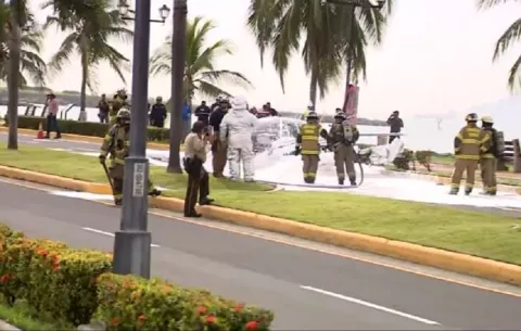 Cae avioneta en Amador; se registran dos heridos 