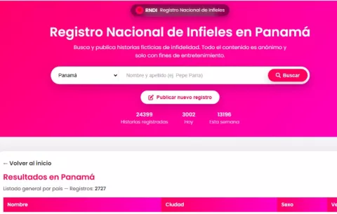 El 'Registro Nacional de Infieles' se extendió a Panamá