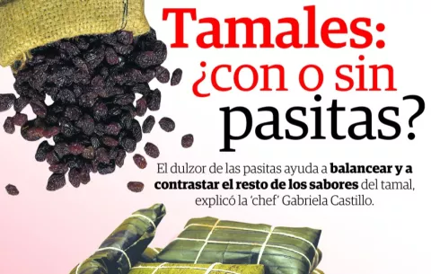 Tamales: ¿con o sin pasitas?