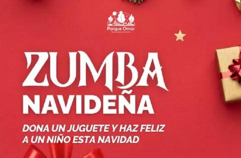 Zumba navideña con donación de juguetes en el Parque Omar