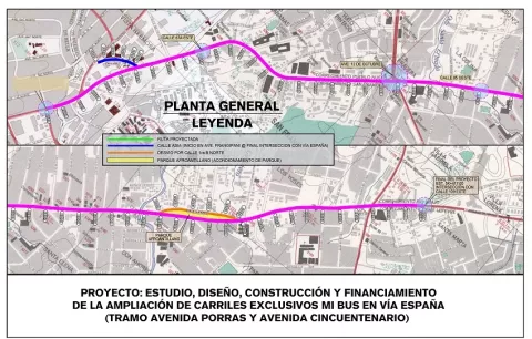 Mop y la ampliación de carriles de Mi Bus en Vía España por más de $80 millones