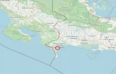Se registra sismo cerca de Puerto Armuelles