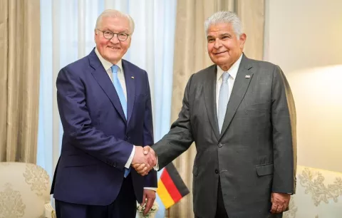 Mulino y presidente alemán Frank-Walter Steinmeier mantienen reuniones bilaterales