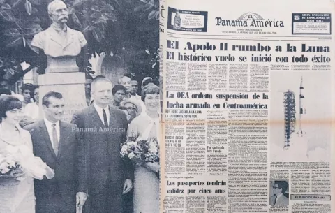 #Hemeroteca: El día que Armstrong recibió las llaves de la Ciudad de Panamá y llevó flores a Amador Guerrero