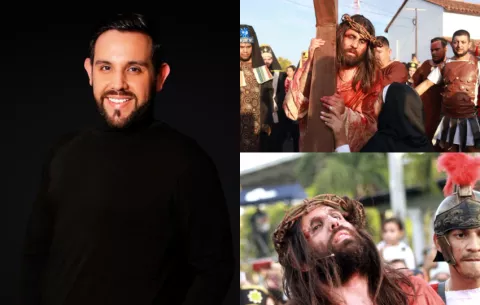 Carlos Ocaña interpreta a Jesús en la Semana Santa Viviente de Pesé