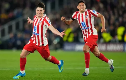 Simeone celebra la contundencia total y buen resultado ante el Barcelona por la Champions