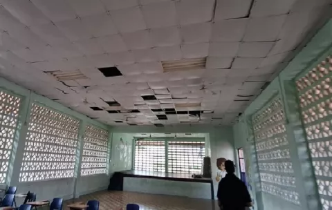 Colapso de losa obliga a suspender las clases en el histórico Centro Educativo Pablo Arosemena de Colón