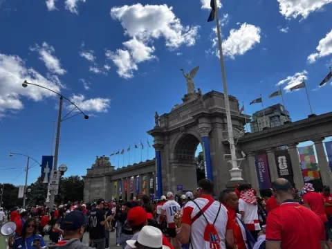 Los panameños no dejan de alentar a su equipo con miras al partido contra Croacia
