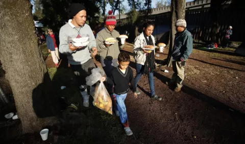 Migrantes están en la capital mexicana