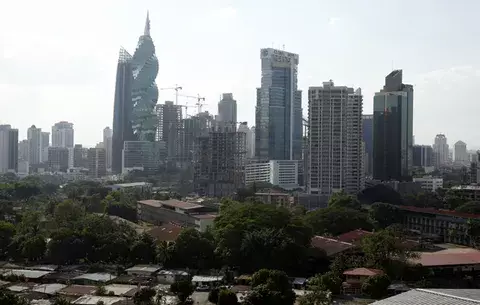 Vistas del horizonte de Panamá en crecimiento