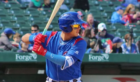 Miguel Amaya trabaja para mejorar su bateo con los Cachorros de Chicago