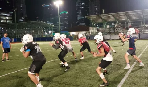 Planten bandera en el International Bowl