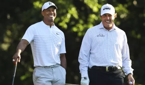 Tiger y Peyton contra  Mickelson y Brady en partido golf