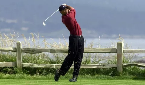 Tiger Woods y Tom Brady en torneo de golf benéfico