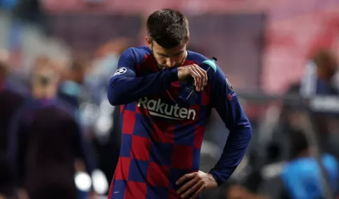Bayern de  Múnich fue muy superior; Piqué muestra la vergüenza del Barcelona  en la Champions