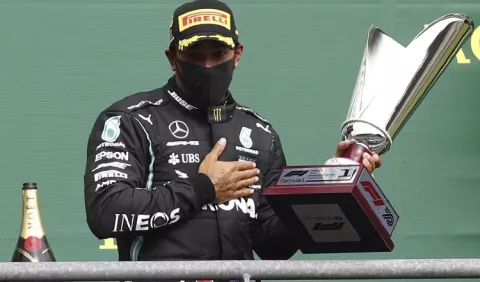 Lewis Hamilton en su mejor momento de  la Fórmula Uno