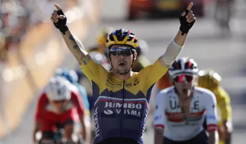 Primoz Roglic dio su golpe de autoridad en el Tour de Francia,  Alaphilippe sigue líder