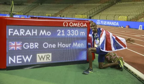 Mo Farah fijó nuevo récord en el atletismo