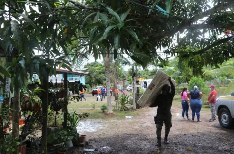Un total de  68 familias  afectadas deja inundación en el distrito de Chepo